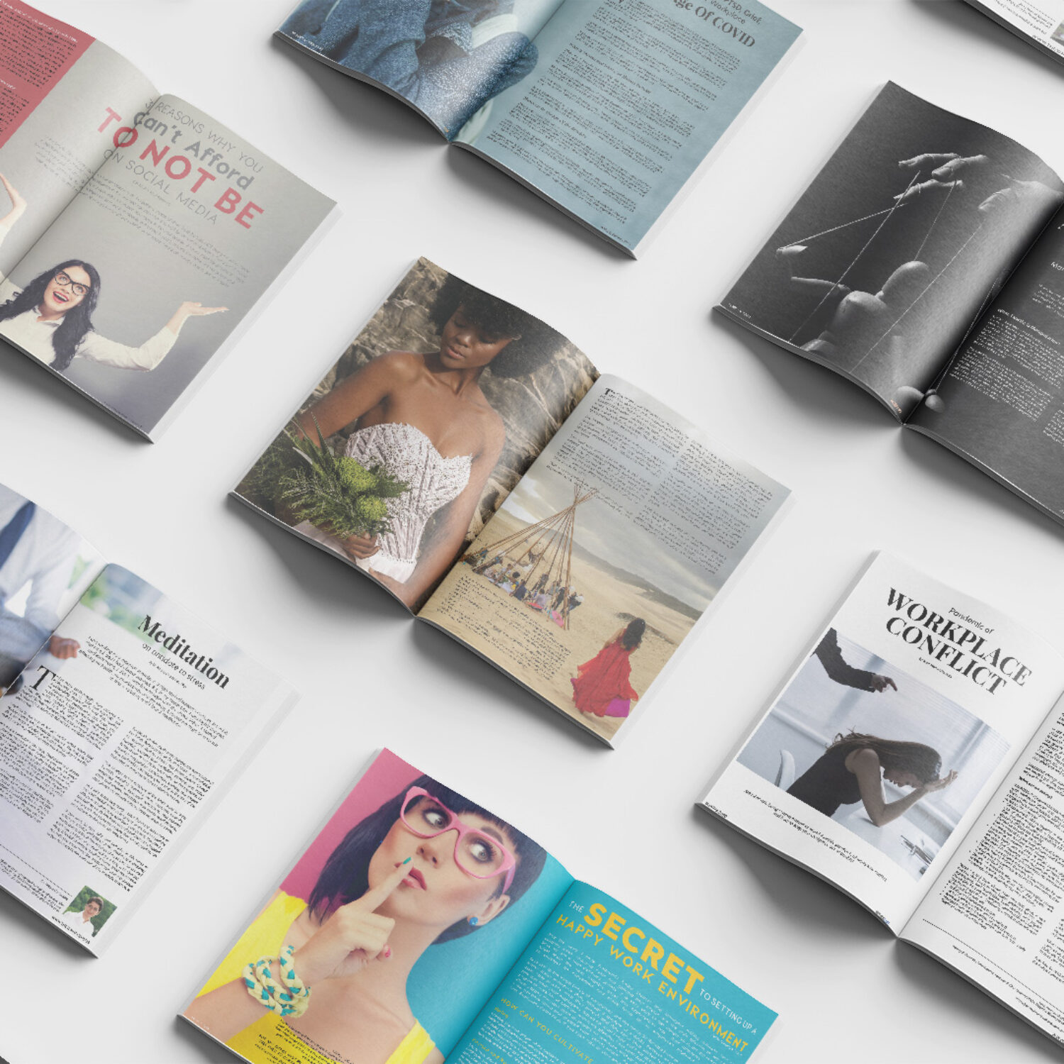 Magazine Set Mockup by Anthony Boyd Graphics